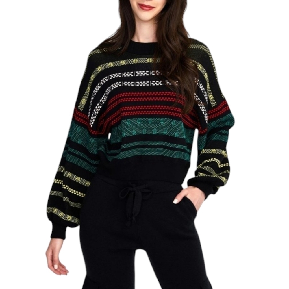 525 America Green Red Yellow White Pullover Sweater - Picture 2 of 12